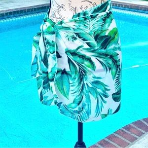 NWOT TiniBikini tropical palm leaf wrap
